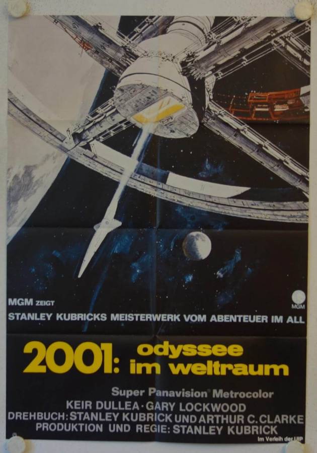 2001: Odyssee im Weltraum originales deutsches Filmplakat (R80s)